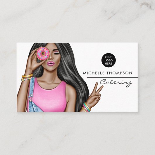 Visitekaartje voor voedselcatering (Voorkant)