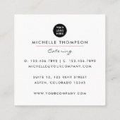 Visitekaartje voor voedselcatering (Achterkant)