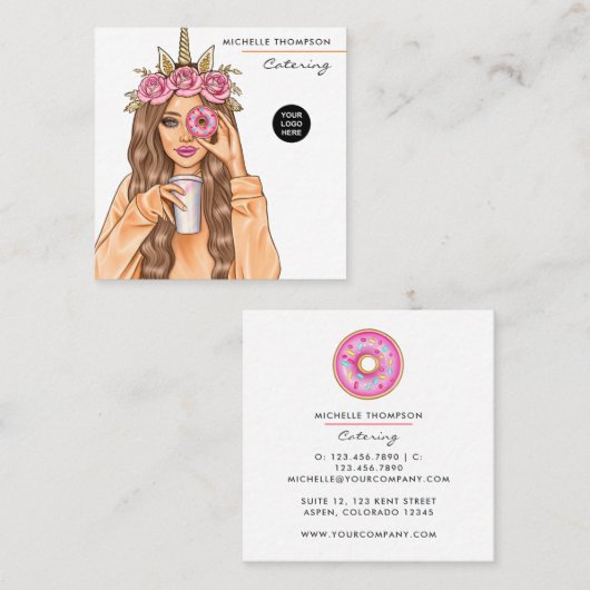 Visitekaartje voor voedselcatering (Voorkant / Achterkant)