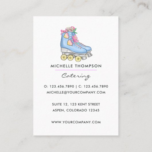 Visitekaartje voor voedselcatering (Achterkant)