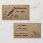  Visitekaartje voor vogels en scrollen (Voorkant / Achterkant)