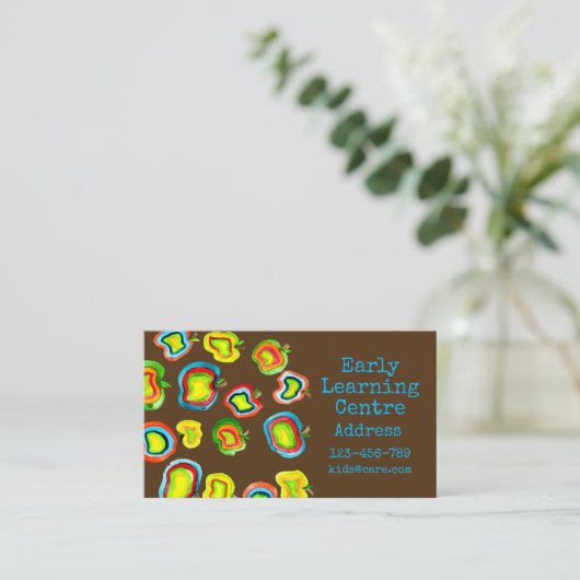 Visitekaartje voor voorschools leren (Staand voorkant)