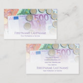 Visitekaartje voor vreemd geld voor financiële exp (Voorkant / Achterkant)
