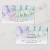 Visitekaartje voor vreemd geld voor financiële exp (Voorkant / Achterkant)