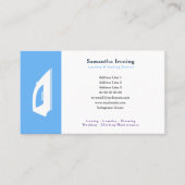 Visitekaartje voor was- en strijkservice (Voorkant)