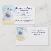 Visitekaartje voor wasgoed/apparaten Ontwerp 2 (Voorkant / Achterkant)