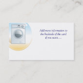 Visitekaartje voor wasgoed/apparaten Ontwerp 2 (Achterkant)