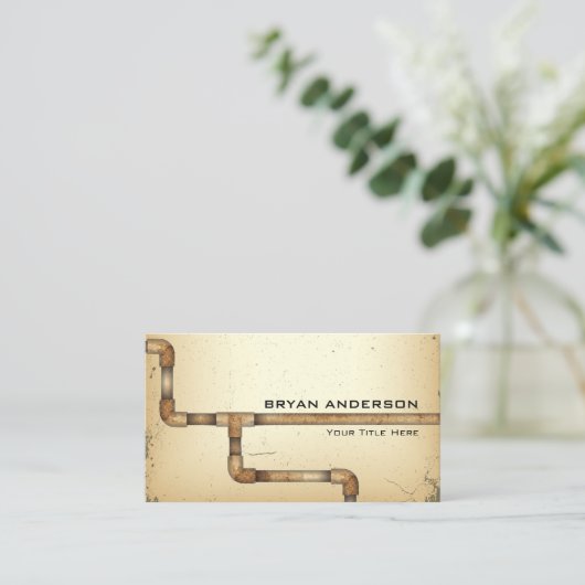 Visitekaartje voor waterleidingbuizen (Staand voorkant)