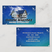 Visitekaartje voor waterspatreiniging in het huis (Voorkant / Achterkant)