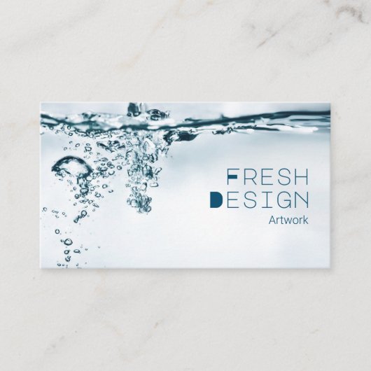 Visitekaartje voor waterspiegel: vers ontwerp (Voorkant)
