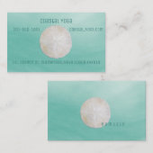 Visitekaartje voor Waterverf met zanddollar (Voorkant / Achterkant)