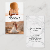 Visitekaartje voor weddenschap fotograaf (Voorkant / Achterkant)