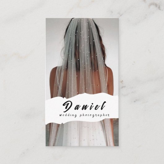 Visitekaartje voor weddenschap fotograaf (Voorkant)