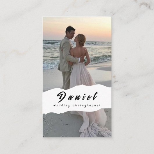 Visitekaartje voor weddenschap fotograaf (Voorkant)
