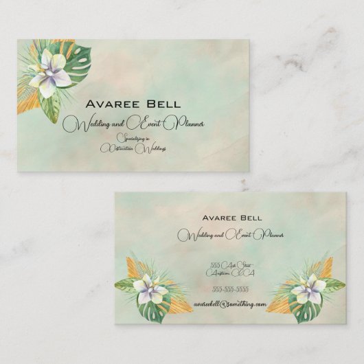 Visitekaartje voor weddenschappen en evenementen (Voorkant / Achterkant)