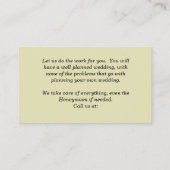 Visitekaartje voor weddenschappen met ringzegens (Achterkant)