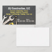 Visitekaartje voor werktuigen van bouwbedrijven (Voorkant / Achterkant)