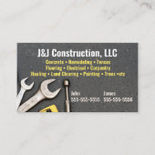 Visitekaartje voor werktuigen van bouwbedrijven (Voorkant)