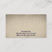 Visitekaartje voor wetshandhaving bij de politie (Achterkant)