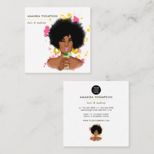 Visitekaartje voor Whimsical Black Woman Square