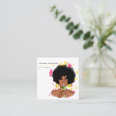 Visitekaartje voor Whimsical Black Woman Square (Staand voorkant)