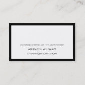 Visitekaartje voor White Black Border Consultant (Achterkant)