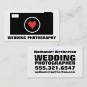 Visitekaartje voor White Camera Wedding Photograph (Voorkant / Achterkant)