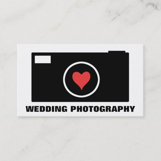 Visitekaartje voor White Camera Wedding Photograph (Voorkant)
