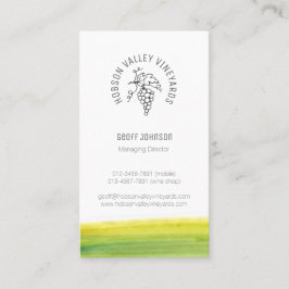 Visitekaartje voor wijngaarden op wijngaarden