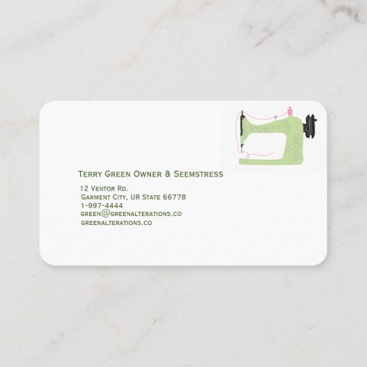 Visitekaartje voor wijzigingen (Achterkant)