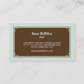 Visitekaartje voor winkelaanmelding - Zacht blauw (Achterkant)