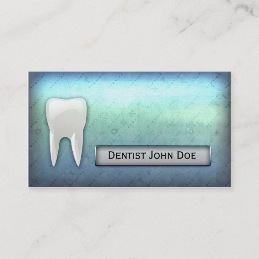 Visitekaartje voor wolblauw tandarts (Voorkant)