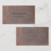 Visitekaartje voor zaadleder (Voorkant / Achterkant)