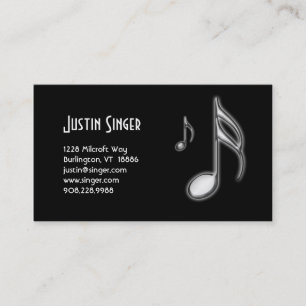 Visitekaartje voor zestiende en achtste muzieknoot