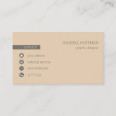 Visitekaartje voor zwart en beige (Achterkant)