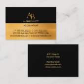 visitekaartje voor zwart en goud (Voorkant / Achterkant)