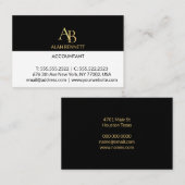 visitekaartje voor zwart en goud (Voorkant / Achterkant)