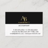 visitekaartje voor zwart en goud (Voorkant)