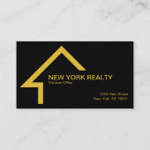 Visitekaartje voor zwart en goudonroerend goed (Achterkant)