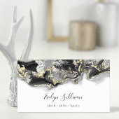 visitekaartje voor zwart marmerontwerp