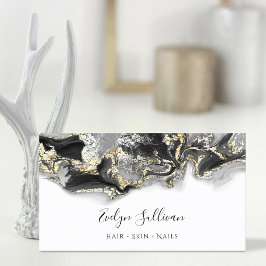 visitekaartje voor zwart marmerontwerp