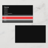 Visitekaartje voor zwart/rood en wit Striped ontwe (Voorkant / Achterkant)