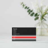 Visitekaartje voor zwart/rood en wit Striped ontwe (Staand voorkant)