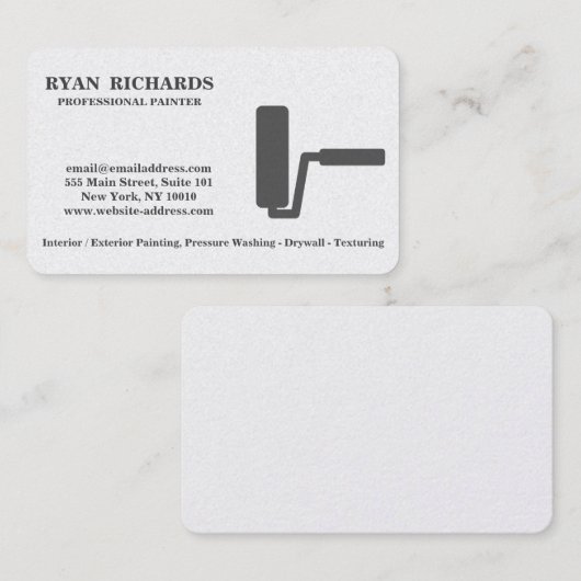 Visitekaartje voor zwart-wit computergebruik (Voorkant / Achterkant)