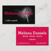 Visitekaartje voor zwart-wit vuurwerk (Voorkant / Achterkant)