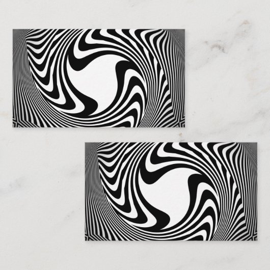 Visitekaartje voor zwart-wit zwemblam (Voorkant / Achterkant)