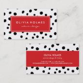 Visitekaartje voor zwart-witvlekpatroon (Voorkant / Achterkant)