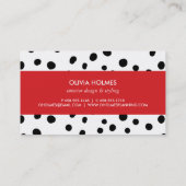 Visitekaartje voor zwart-witvlekpatroon (Achterkant)