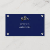 Visitekaartje voor zwarte en blauwe motorfiets (Achterkant)