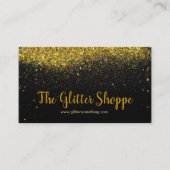 Visitekaartje voor zwarte en goudglitterschijven (Voorkant)